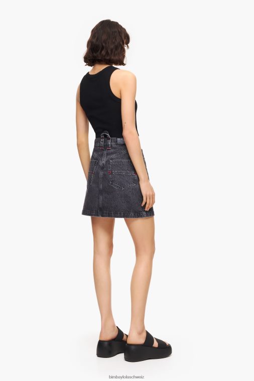 Bimba Y Lola Jeans-Minirock Schwarz Kleidung T04ZZ458
