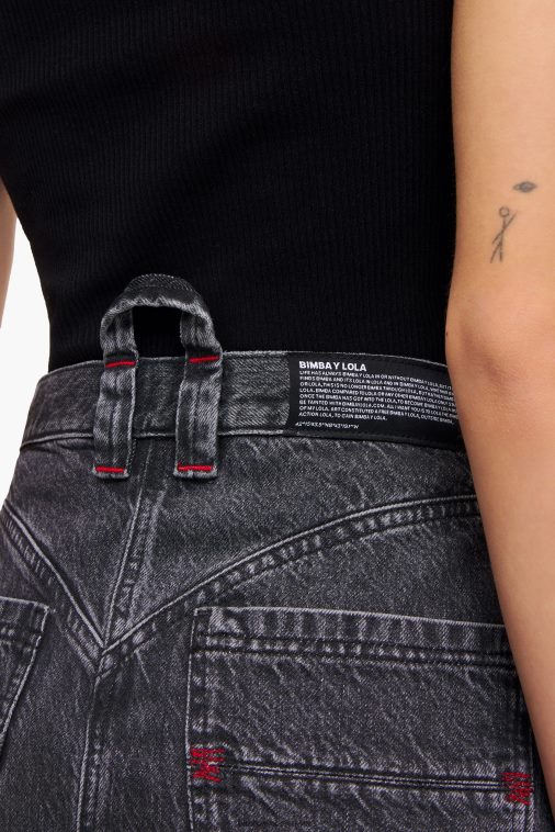 Bimba Y Lola Jeans-Minirock Schwarz Kleidung T04ZZ458