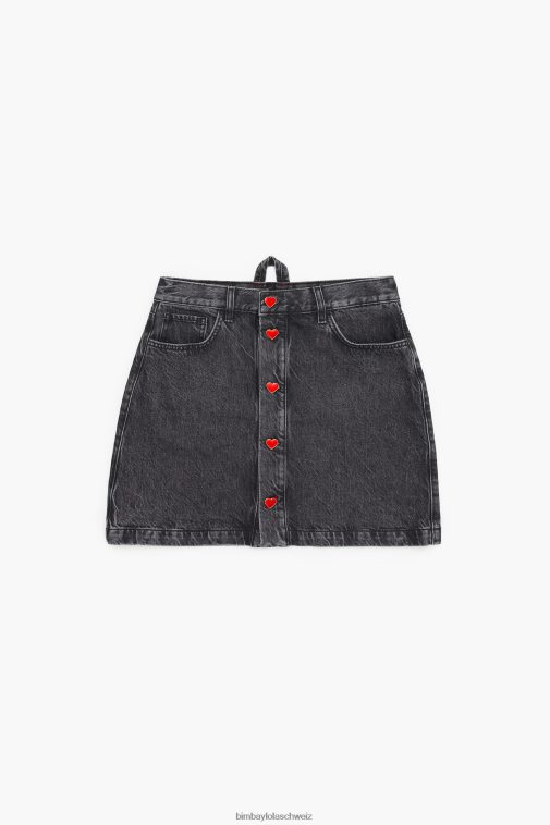 Bimba Y Lola Jeans-Minirock Schwarz Kleidung T04ZZ458