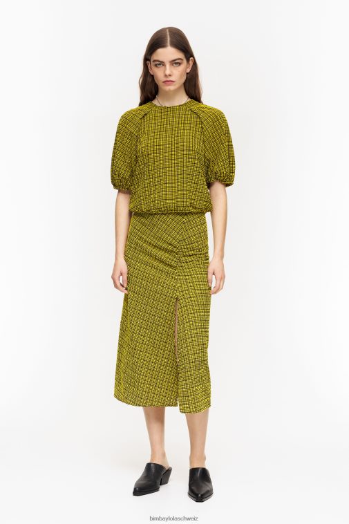 Bimba Y Lola Midi-Rockquadrate Gelb Kleidung T04ZZ466