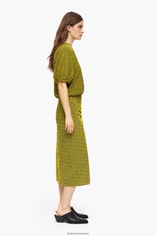 Bimba Y Lola Midi-Rockquadrate Gelb Kleidung T04ZZ466