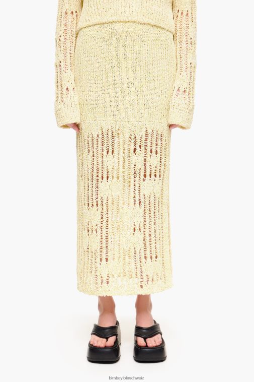 Bimba Y Lola Midi-Strickrock lindgrün Kleidung T04ZZ461