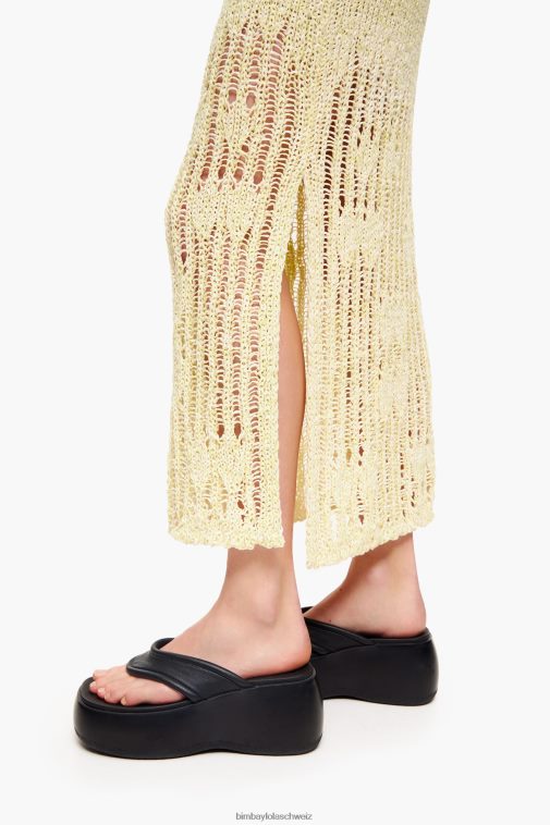 Bimba Y Lola Midi-Strickrock lindgrün Kleidung T04ZZ461