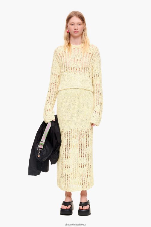 Bimba Y Lola Midi-Strickrock lindgrün Kleidung T04ZZ461