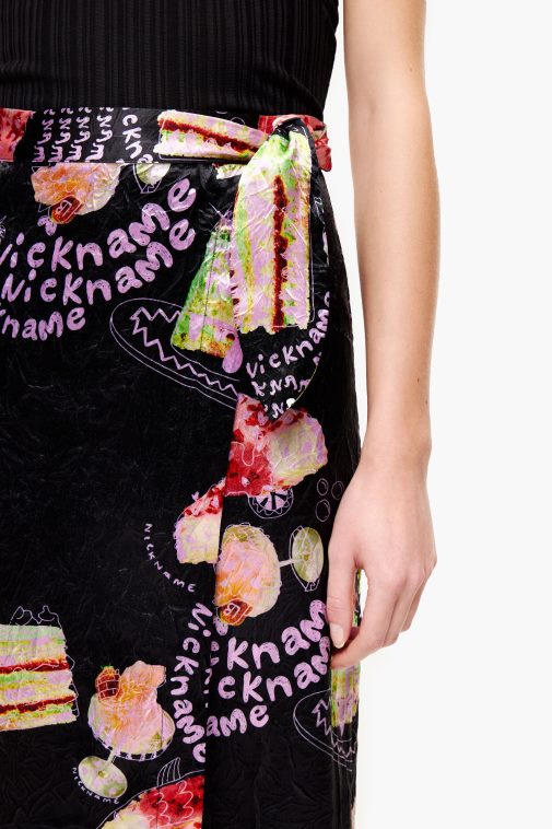 Bimba Y Lola Wickelrock mit Fotoprint Spitzname Kleidung T04ZZ459