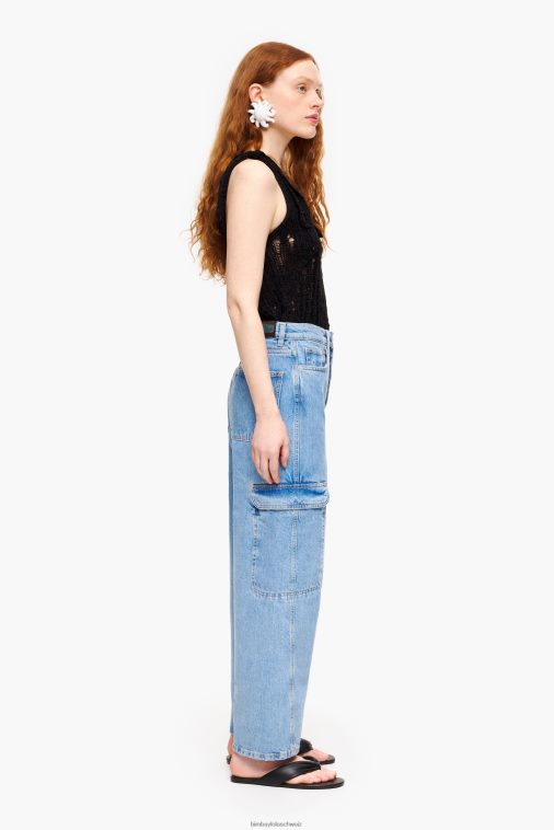 Bimba Y Lola Denim-Cargohose Blau Kleidung T04ZZ409