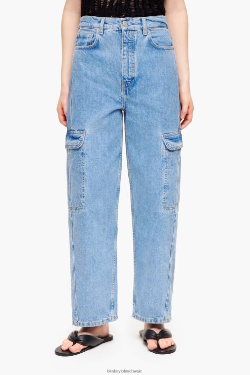 Bimba Y Lola Denim-Cargohose Blau Kleidung T04ZZ507