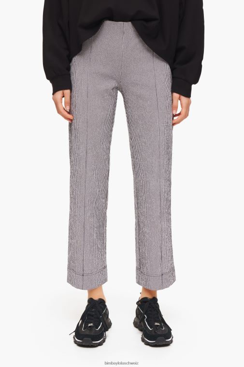 Bimba Y Lola Gingham-Schlaghose Schwarz Kleidung T04ZZ415