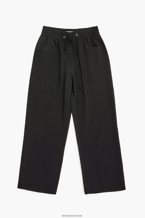Bimba Y Lola Hose mit Textur Schwarz Kleidung T04ZZ412