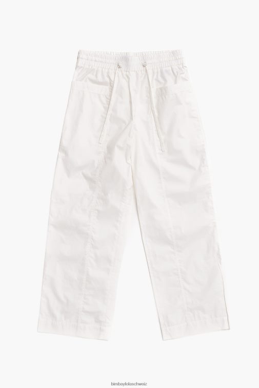 Bimba Y Lola Jogginghose aus Popeline Weiss Kleidung T04ZZ411