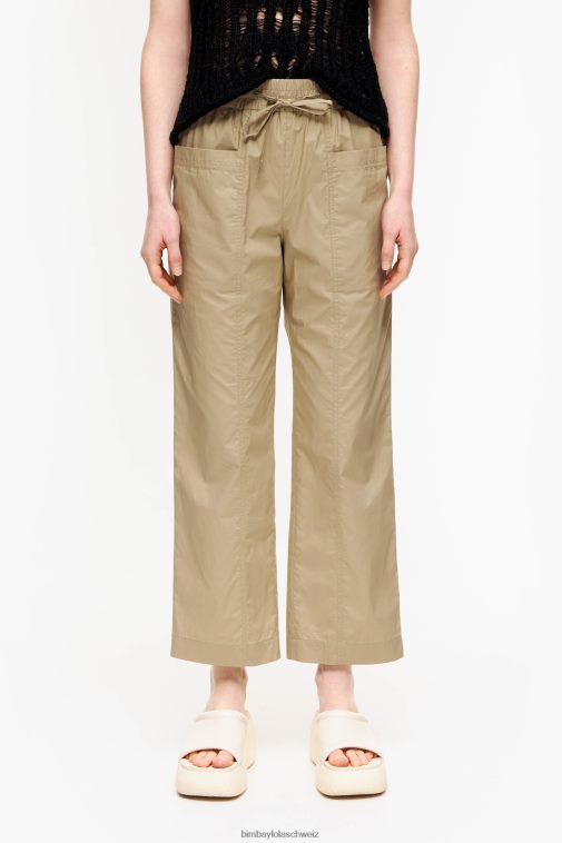 Bimba Y Lola Jogginghose aus Popeline khaki Kleidung T04ZZ410