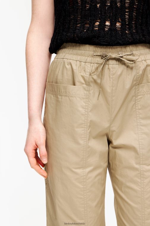 Bimba Y Lola Jogginghose aus Popeline khaki Kleidung T04ZZ410