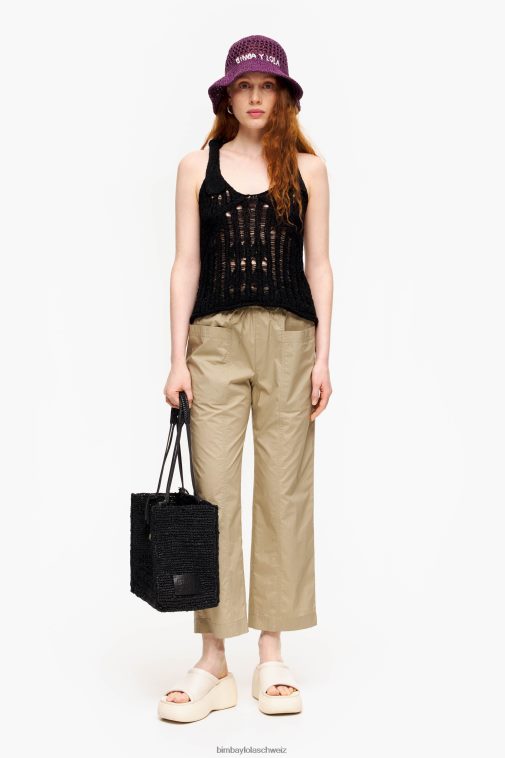 Bimba Y Lola Jogginghose aus Popeline khaki Kleidung T04ZZ410