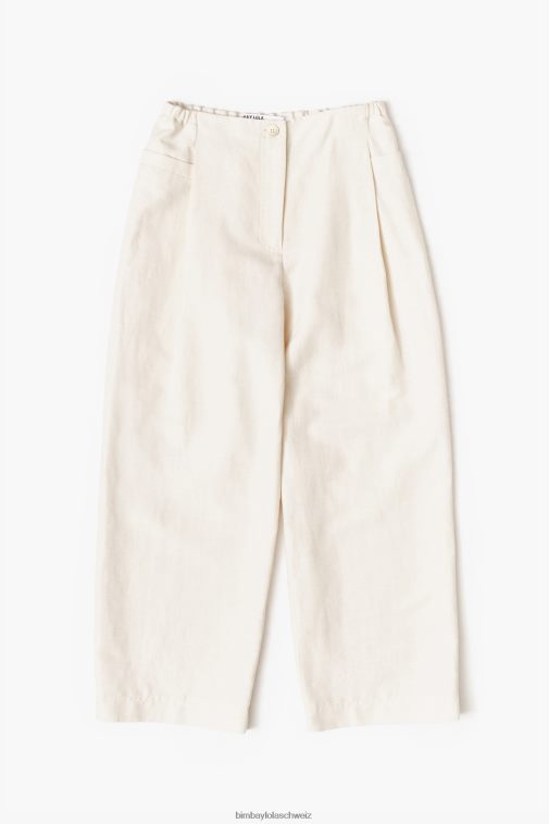 Bimba Y Lola Leinenhose Stein Kleidung T04ZZ396