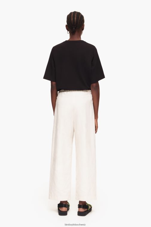 Bimba Y Lola Leinenhose Stein Kleidung T04ZZ396