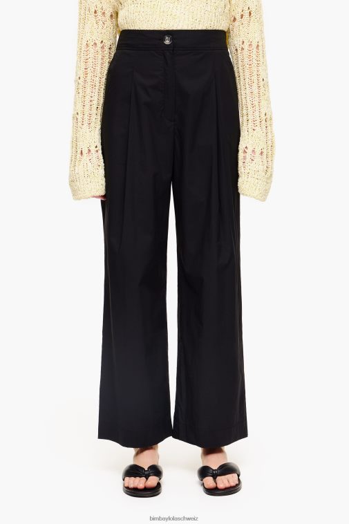 Bimba Y Lola Popeline-Hose Schwarz Kleidung T04ZZ416