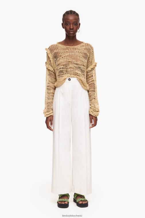 Bimba Y Lola leichte Popeline-Hose grau Kleidung T04ZZ418