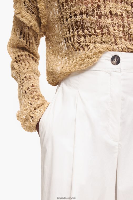 Bimba Y Lola leichte Popeline-Hose grau Kleidung T04ZZ418