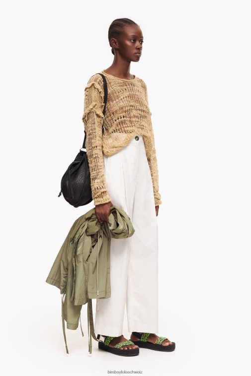 Bimba Y Lola leichte Popeline-Hose grau Kleidung T04ZZ418