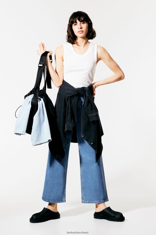 Bimba Y Lola Culotte – Jeans mit hohem Bund Blau Kleidung T04ZZ518