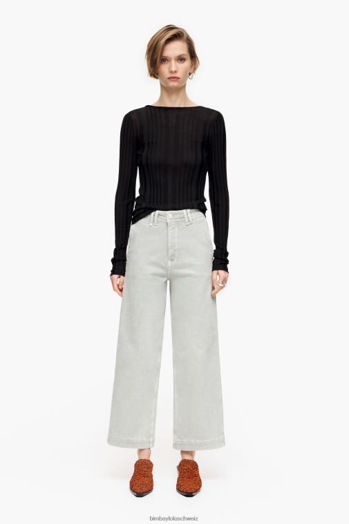 Bimba Y Lola Culotte – Jeans mit hohem Bund minzgrün Kleidung T04ZZ444