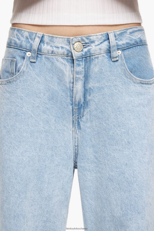 Bimba Y Lola Weites Bein – Jeans mit weitem Bein Blau Kleidung T04ZZ432