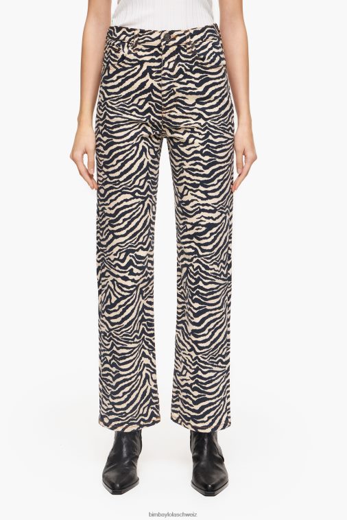 Bimba Y Lola gerade geschnittene Jeans Tiger Kleidung T04ZZ427