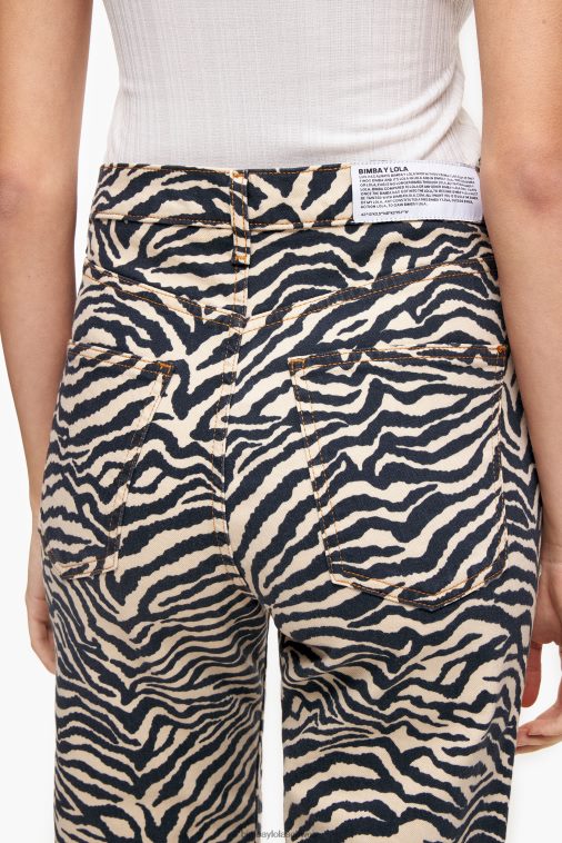 Bimba Y Lola gerade geschnittene Jeans Tiger Kleidung T04ZZ427