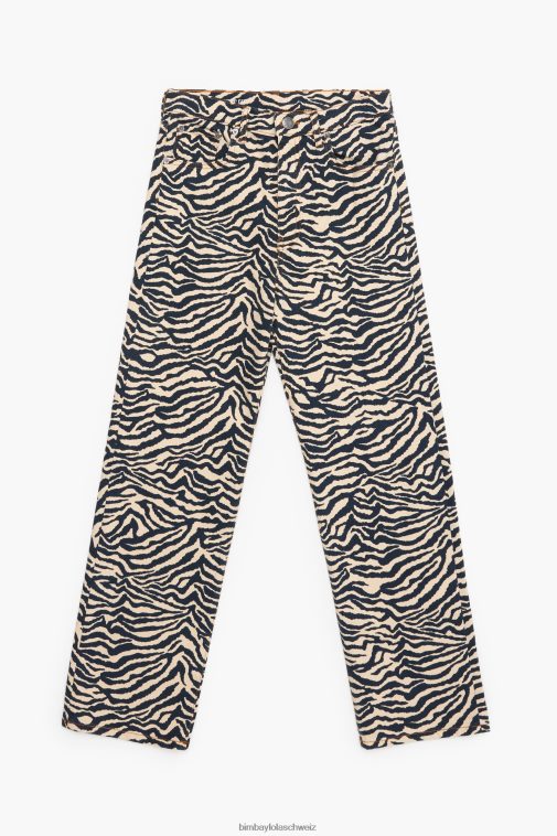 Bimba Y Lola gerade geschnittene Jeans Tiger Kleidung T04ZZ427