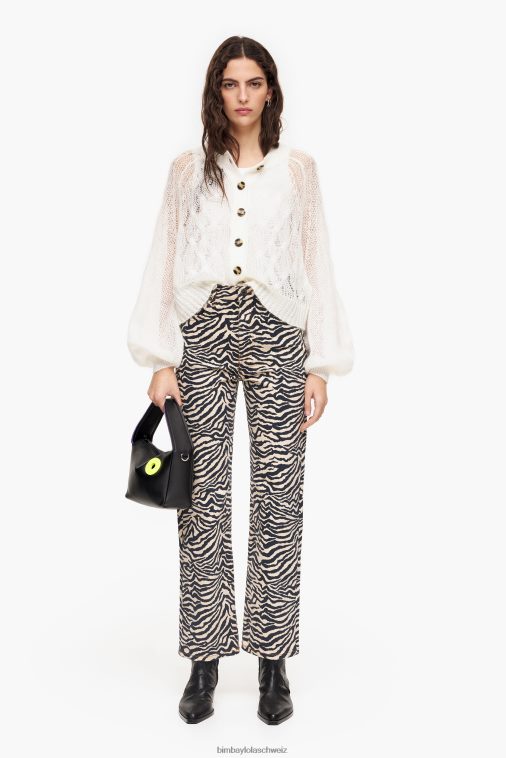 Bimba Y Lola gerade geschnittene Jeans Tiger Kleidung T04ZZ427