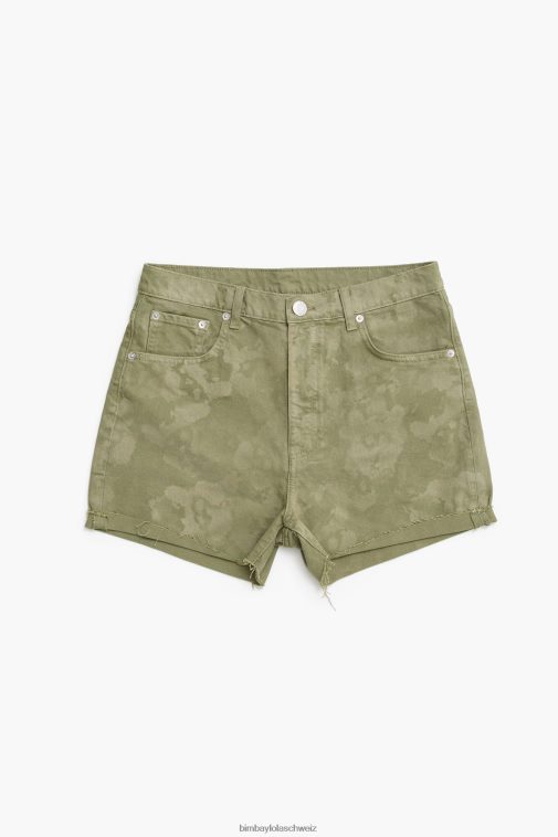 Bimba Y Lola Bermudashorts mit Camouflage-Panda-Print khaki Kleidung T04ZZ423