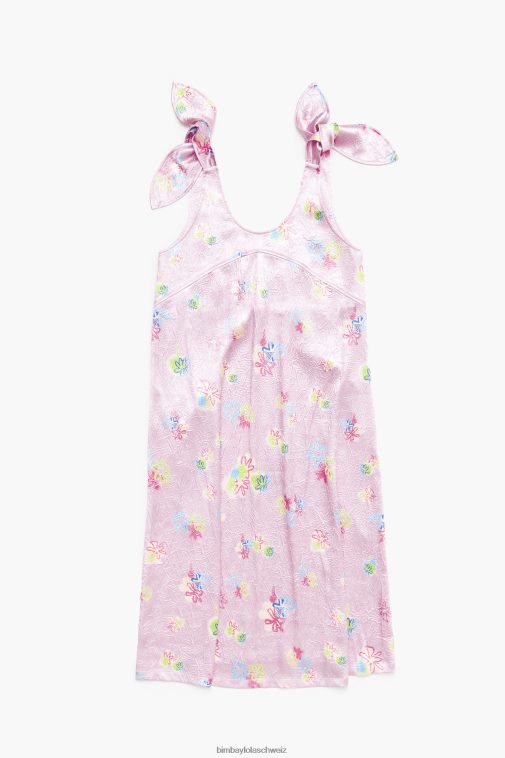 Bimba Y Lola A-Linien-Midikleid mit Sprayblumen-Print Rosa Kleidung T04ZZ214