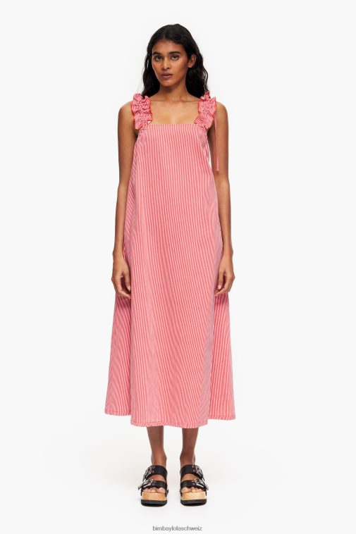 Bimba Y Lola Denim-A-Linien-Kleid Rot Kleidung T04ZZ229