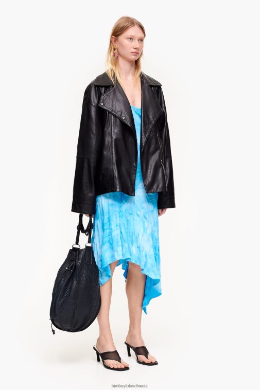 Bimba Y Lola Fließendes Midikleid Blau Kleidung T04ZZ191