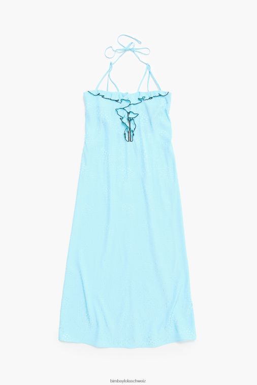 Bimba Y Lola Fließendes Midikleid Blau Kleidung T04ZZ231
