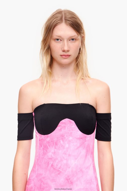 Bimba Y Lola Fließendes Midikleid Rosa Kleidung T04ZZ189