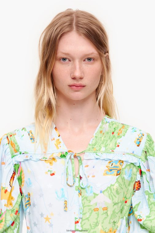 Bimba Y Lola Kurzes Jacquard-Kleid mit Vigo-Game-Print Fluid Kleidung T04ZZ198