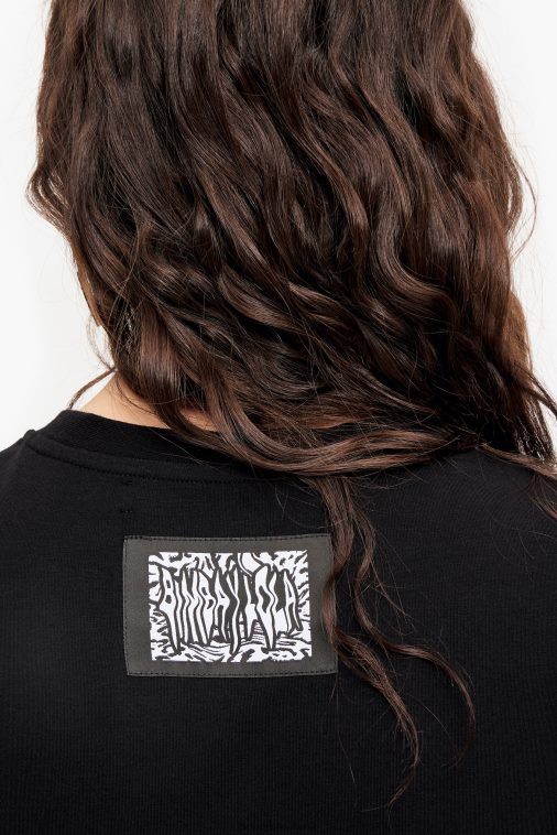 Bimba Y Lola Midi-T-Shirt-Kleid mit Graffiti-Blumen-Print Blau Kleidung T04ZZ235