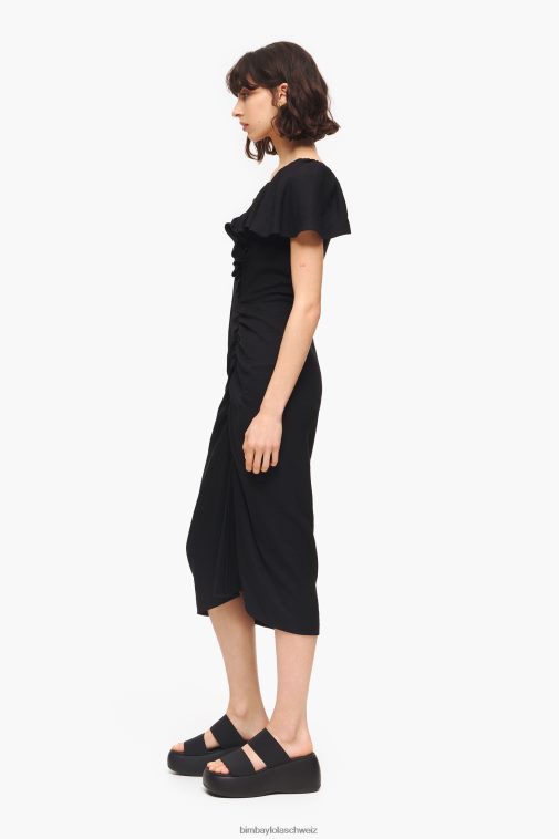 Bimba Y Lola Midikleid Schwarz Kleidung T04ZZ239