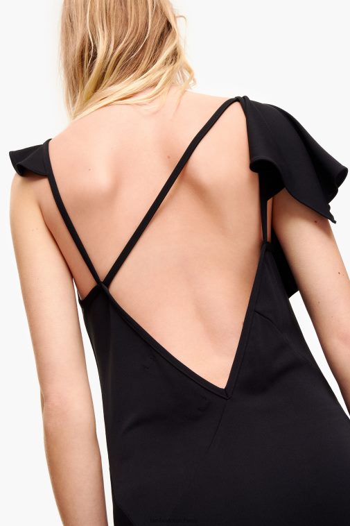 Bimba Y Lola asymmetrisches, fließendes Kleid Schwarz Kleidung T04ZZ190