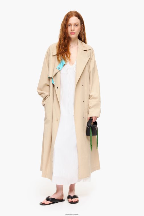 Bimba Y Lola langes Kleid Weiss Kleidung T04ZZ183