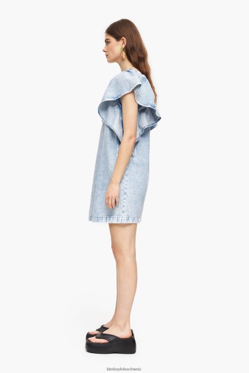 Bimba Y Lola leichtes Jeans-Minikleid Blau Kleidung T04ZZ213