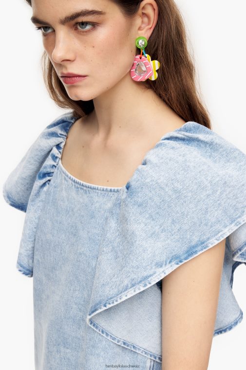 Bimba Y Lola leichtes Jeans-Minikleid Blau Kleidung T04ZZ213