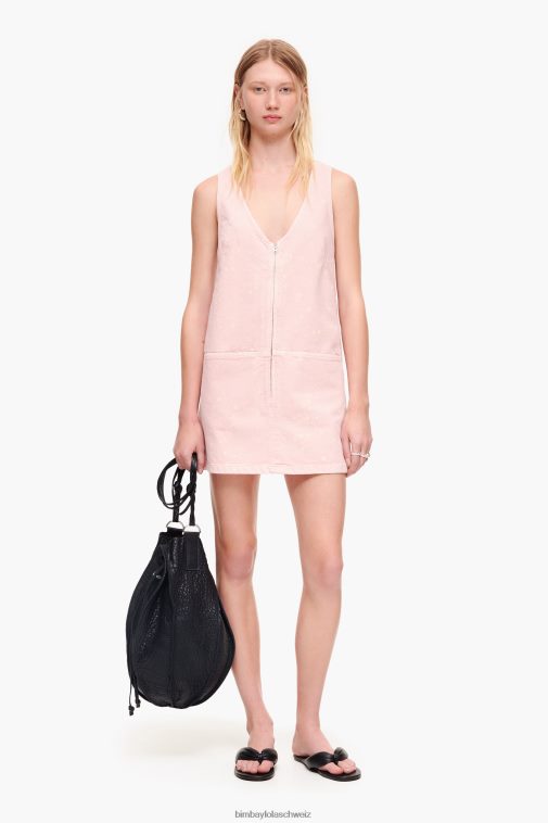 Bimba Y Lola leichtes kurzes Jeanskleid Rosa Kleidung T04ZZ192