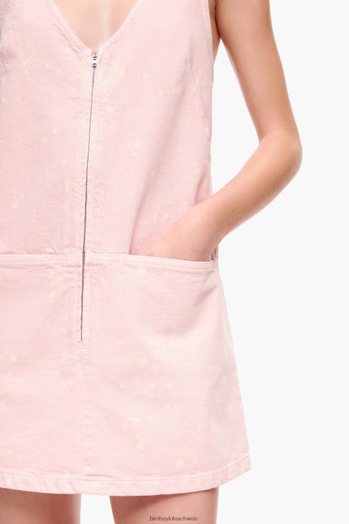 Bimba Y Lola leichtes kurzes Jeanskleid Rosa Kleidung T04ZZ192