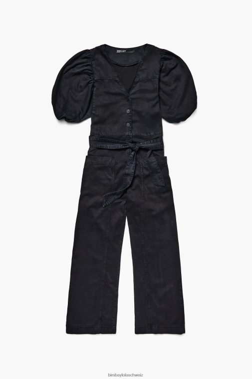 Bimba Y Lola Denim-Overall Schwarz Kleidung T04ZZ178