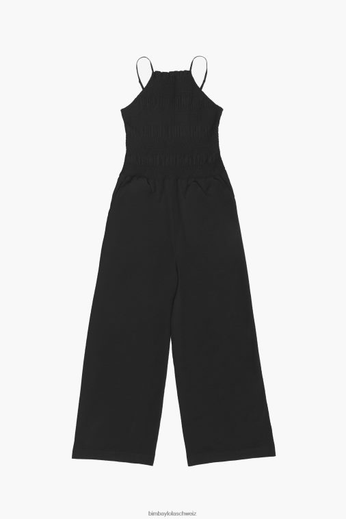 Bimba Y Lola Fließender Maxi-Overall Schwarz Kleidung T04ZZ218