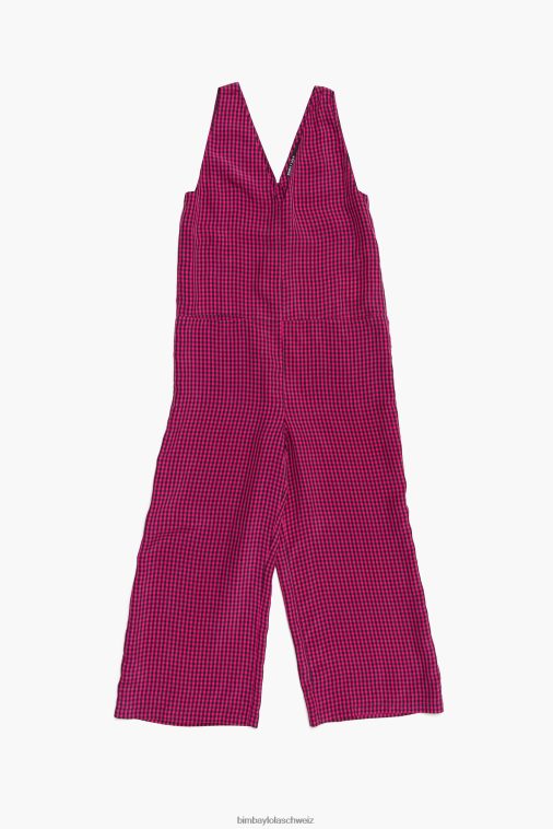 Bimba Y Lola Fließender Overall mit Gingham-Karomuster Fuchsie Kleidung T04ZZ242