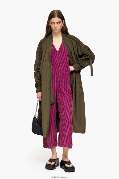 Bimba Y Lola Fließender Overall mit Gingham-Karomuster Fuchsie Kleidung T04ZZ242