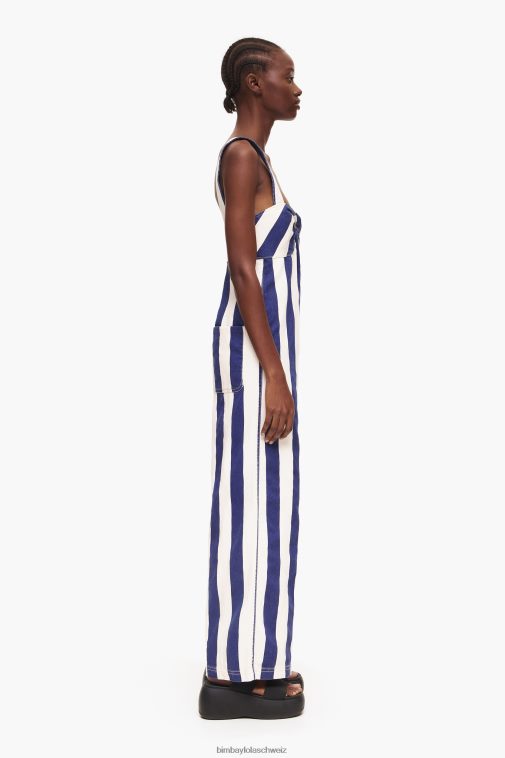 Bimba Y Lola Jeans-Overall mit Streifen Blau Kleidung T04ZZ212